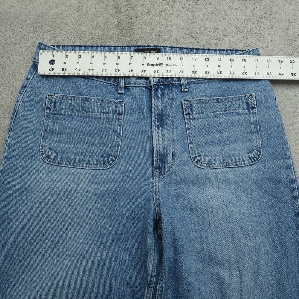 Free Assembly Jeans Women's Size 16 Super High-Rise Wide-Leg Denim 32" Inseam - Picture 15 of 16
